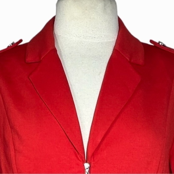 NY & Co. XL Red ponte knit super flex stretch blazer size XL - Picture 5 of 11